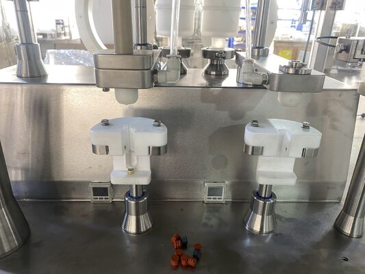 Μηχανή πλήρωσης φιαλιδίων και προγεμισμένων συριγγών επιτραπέζια με θάλαμο ροής